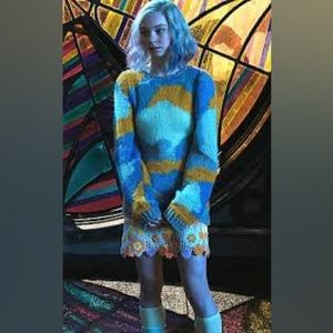 ASO TV Enid Sinclair crochet Zara skirt S NWT